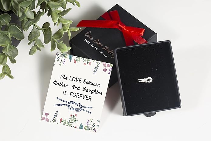 Mother & Daughter Square Knot Ring