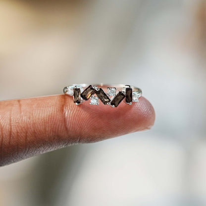 Self Love Broken Pieces Black Band Ring