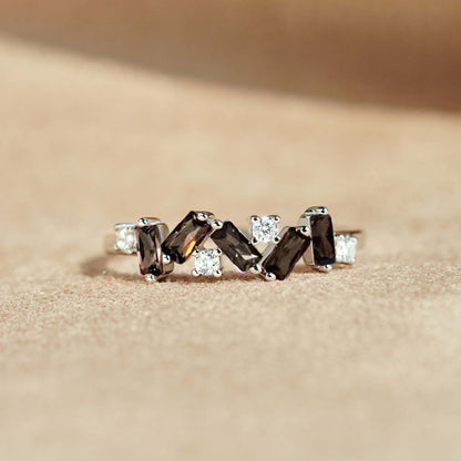 Self Love Broken Pieces Black Band Ring