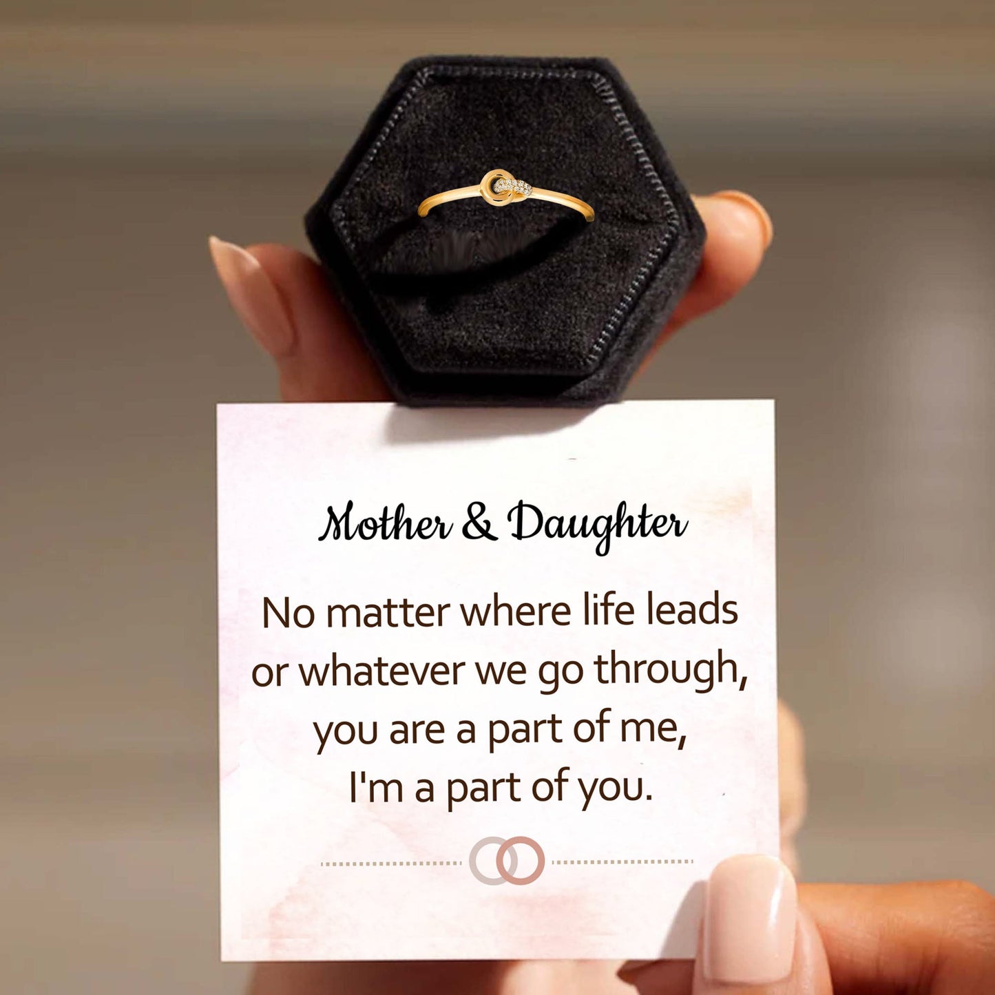 Mother & Daughter Interlocking Ring