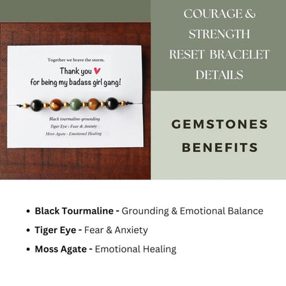'Small Circle of Friend' Courage and Strength Crystal Bracelet