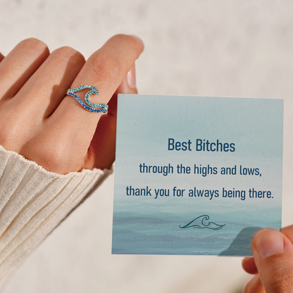 Best Bi♥︎ches Dual Waves Friendship Ring
