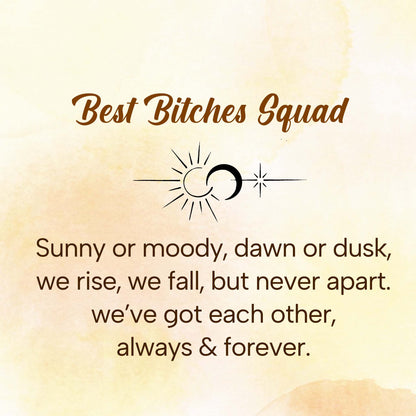 Best Bitches Sun and Moon Squad Necklace