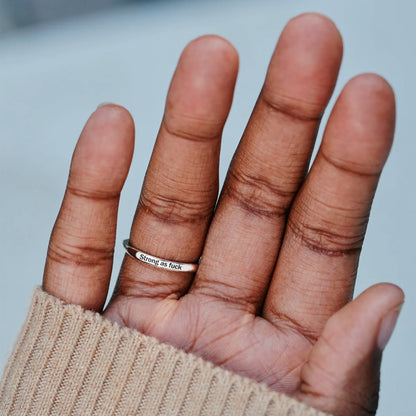 Strong As Fuck Lotus Ring