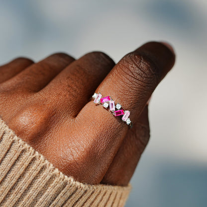 Self Love Broken Pieces Pink Band Ring