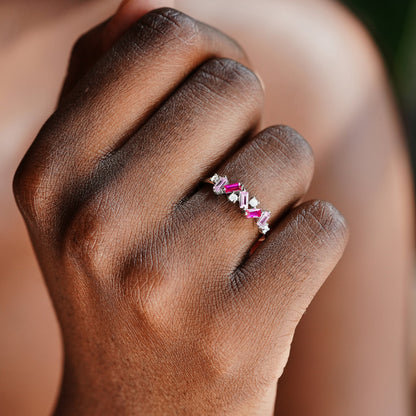 Self Love Broken Pieces Pink Band Ring