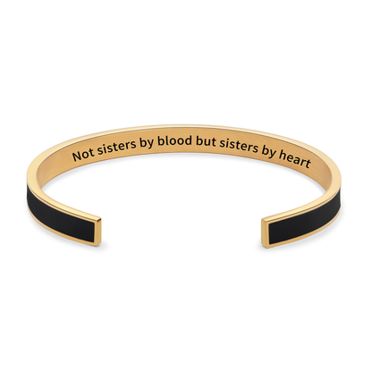 Not Sisters By Blood But Sisters By Heart Multiple Color Cuff Bracelet