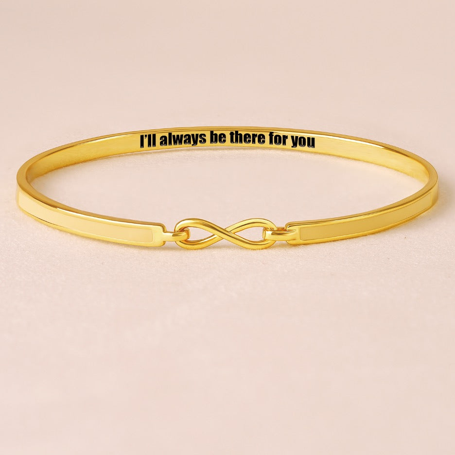 I'll always be there for you Infinity Enamel Bracelet