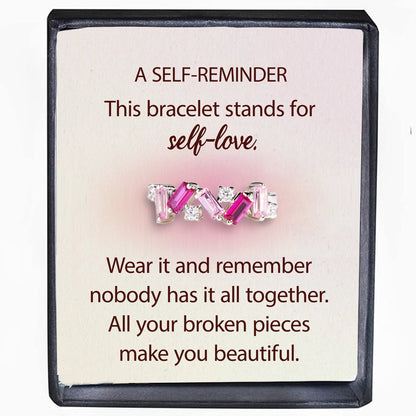 Self Love Broken Pieces Pink Band Ring