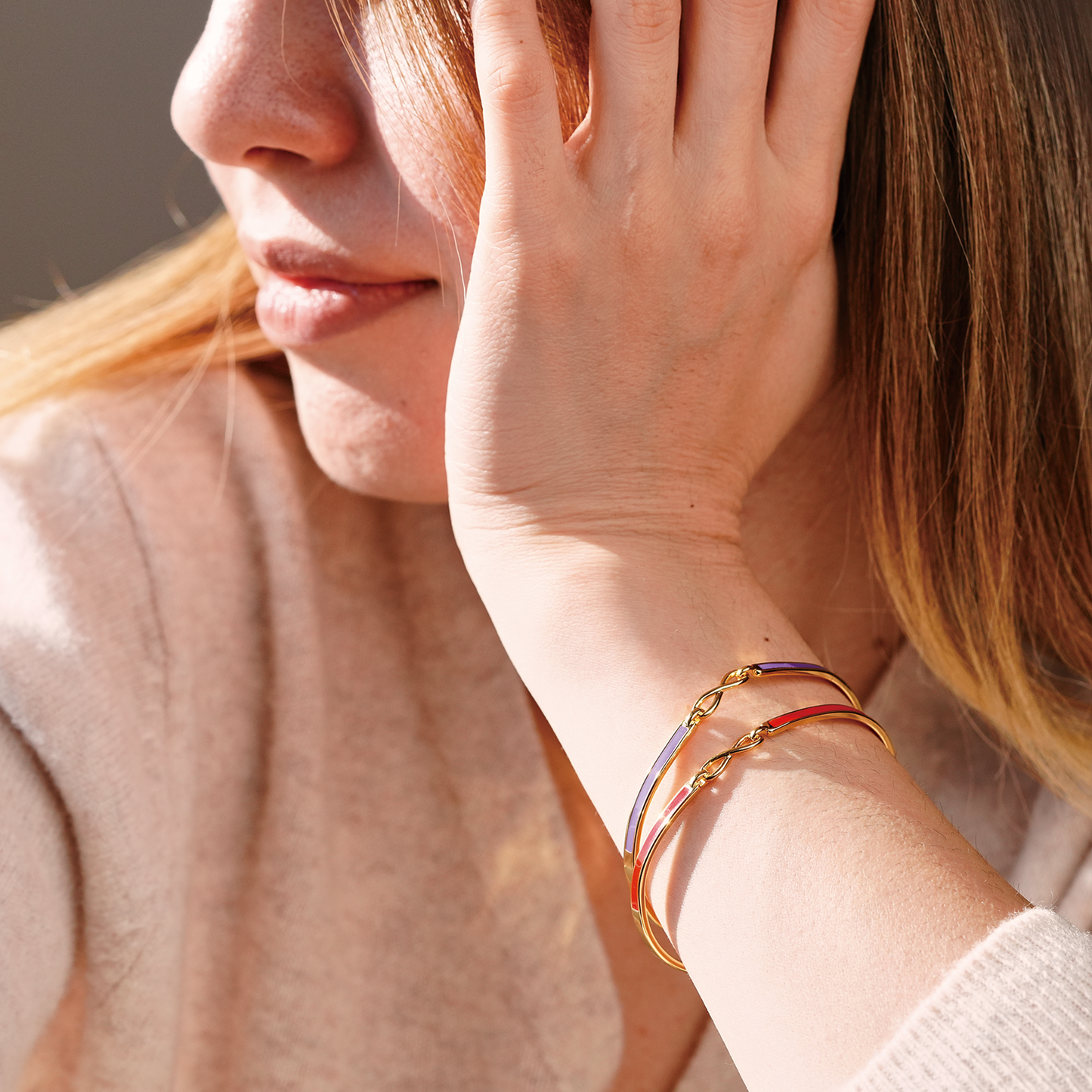 Best Bitches Forever Infinity Enamel Bangle Bracelet