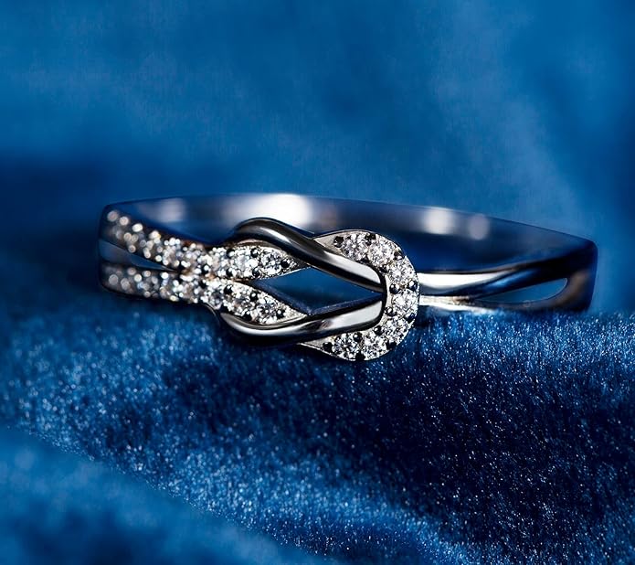 Mother & Daughter Square Knot Ring
