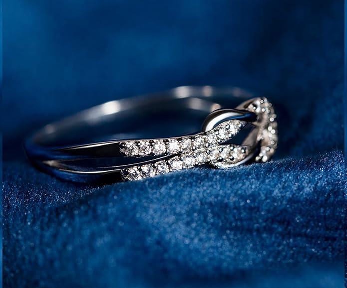 Mother & Daughter Square Knot Ring