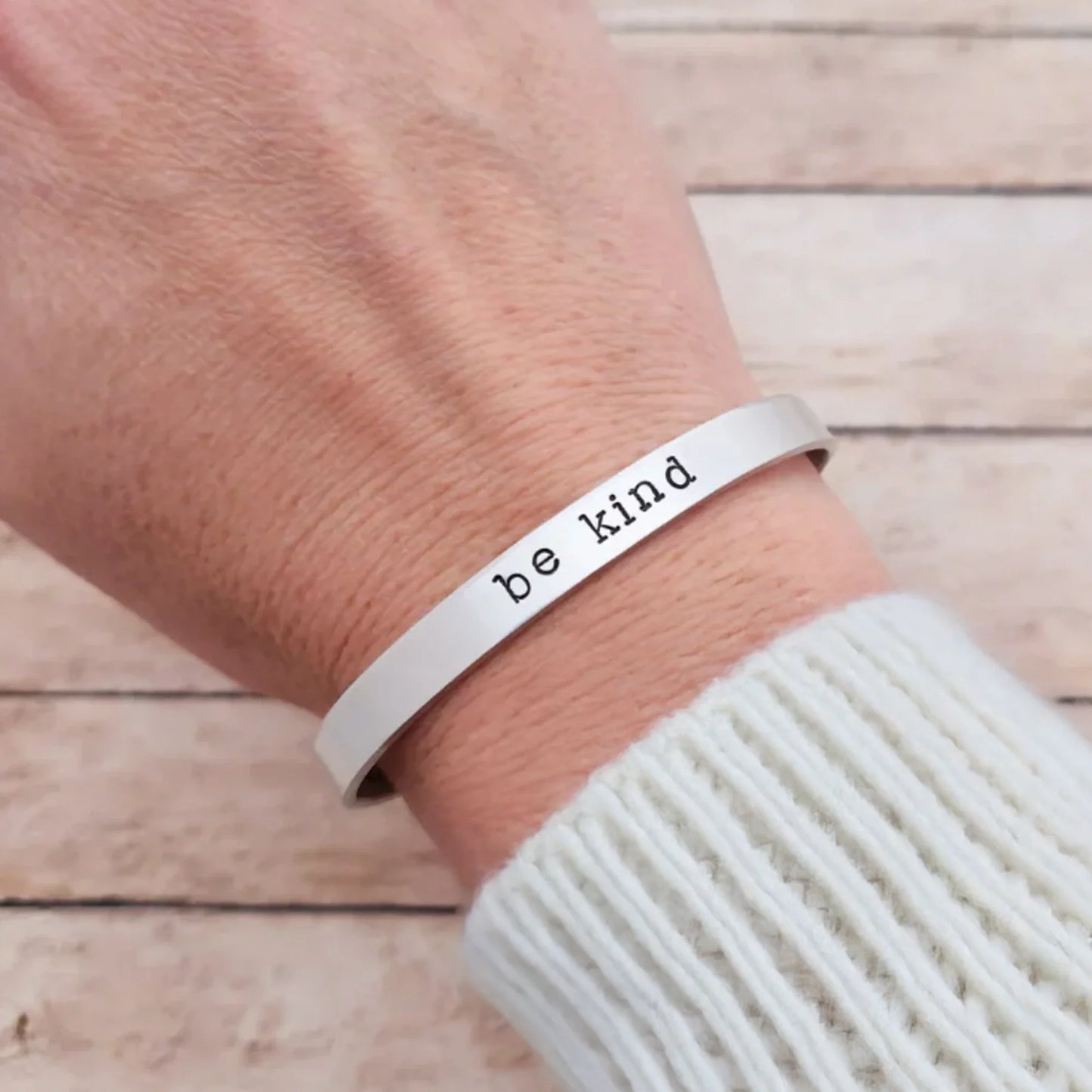 Be Kind Cuff Mantra Cuff Bracelet