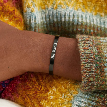 Be Kind Cuff Mantra Cuff Bracelet