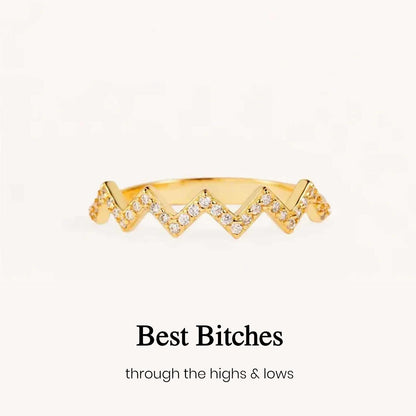 Best Bi♥︎ches Highs And Lows Ring