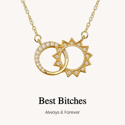 Best Bitches Sun and Moon Squad Necklace
