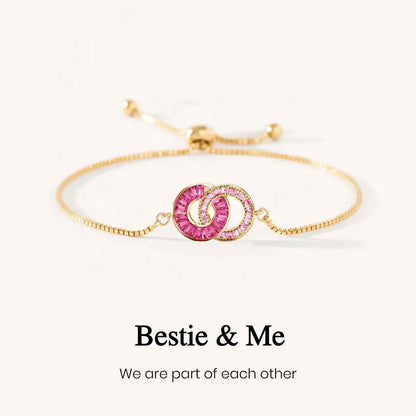 Bestie & Me Linking Birthstone Bracelet