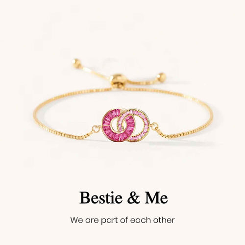 Bestie & Me Linking Birthstone Bracelet