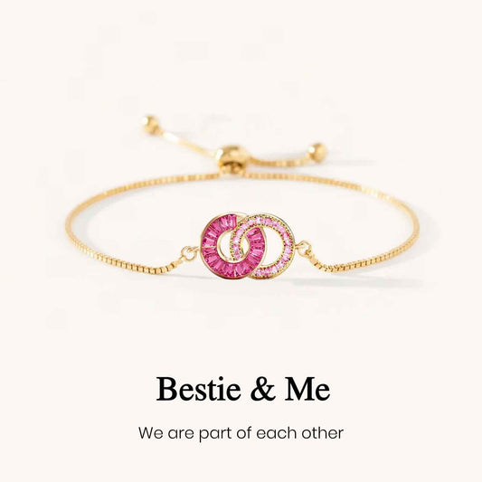 Bestie & Me Linking Birthstone Bracelet