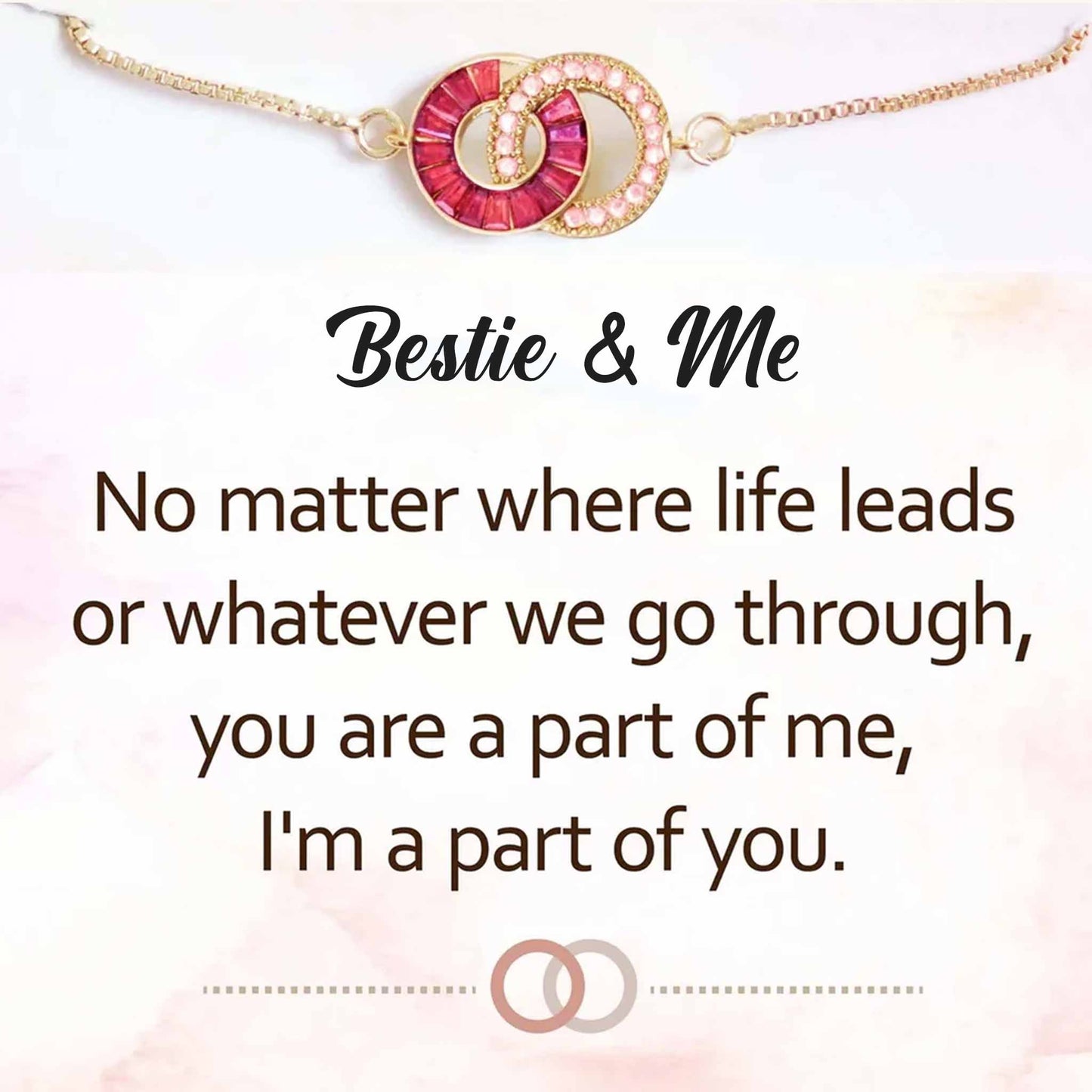 Bestie & Me Linking Birthstone Bracelet