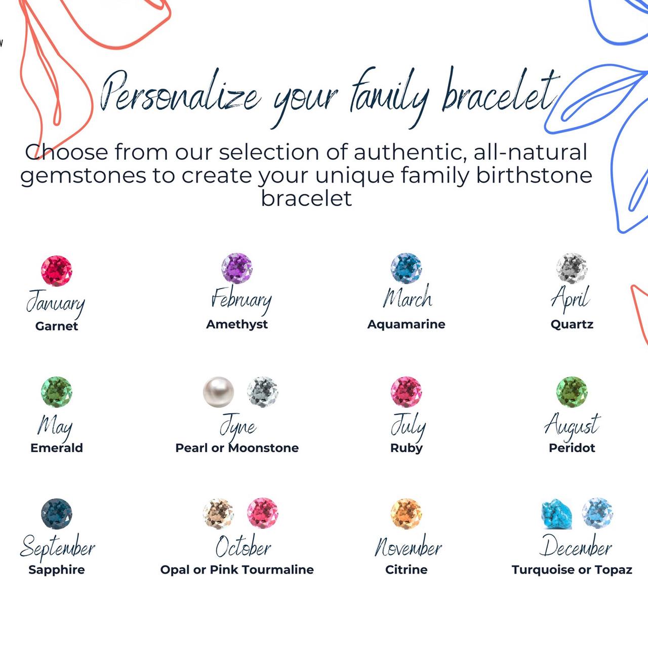 Choose Your Family Birthstones Bracelet