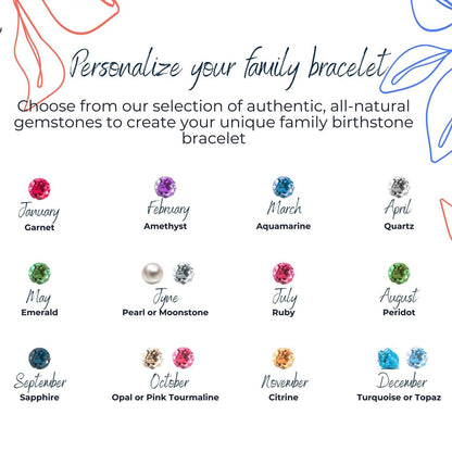 Choose Your Family Birthstones Bracelet