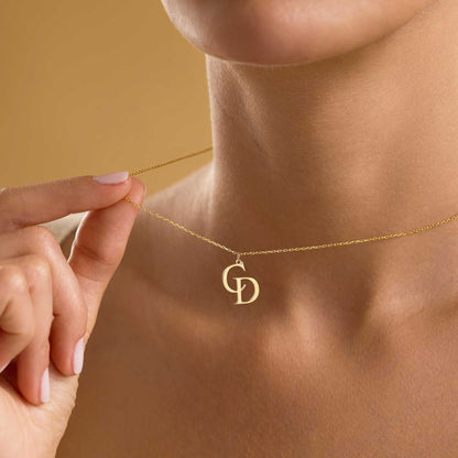 Custom Double Initial Necklace