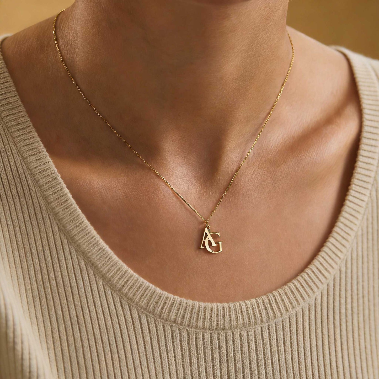 Custom Double Initial Necklace