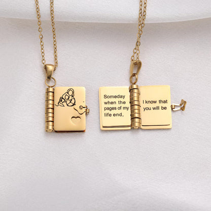To My Granddaughter Story Book Necklace