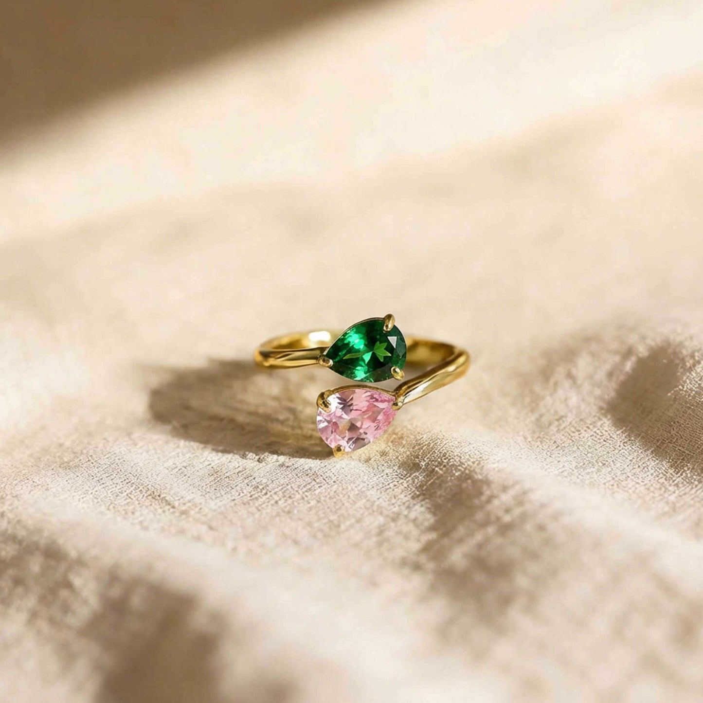 Custom Adjustable Birthstone Ring