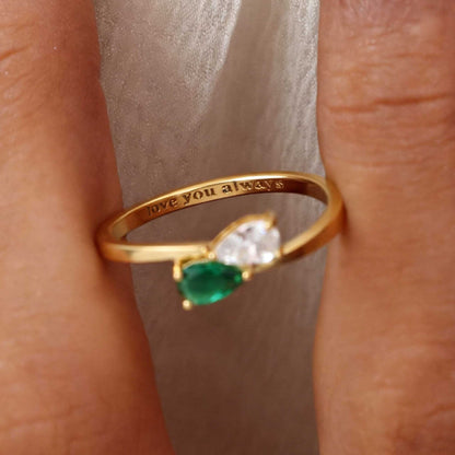 Custom Adjustable Birthstone Ring