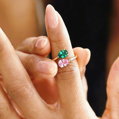Custom Adjustable Birthstone Ring