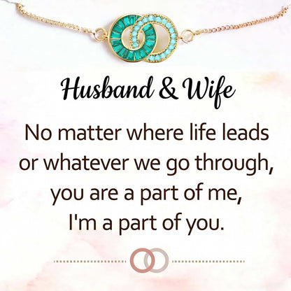 Husband & Wife Linking Birthstone Bracelet