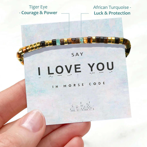 'I Love You' Morse code Bracelet