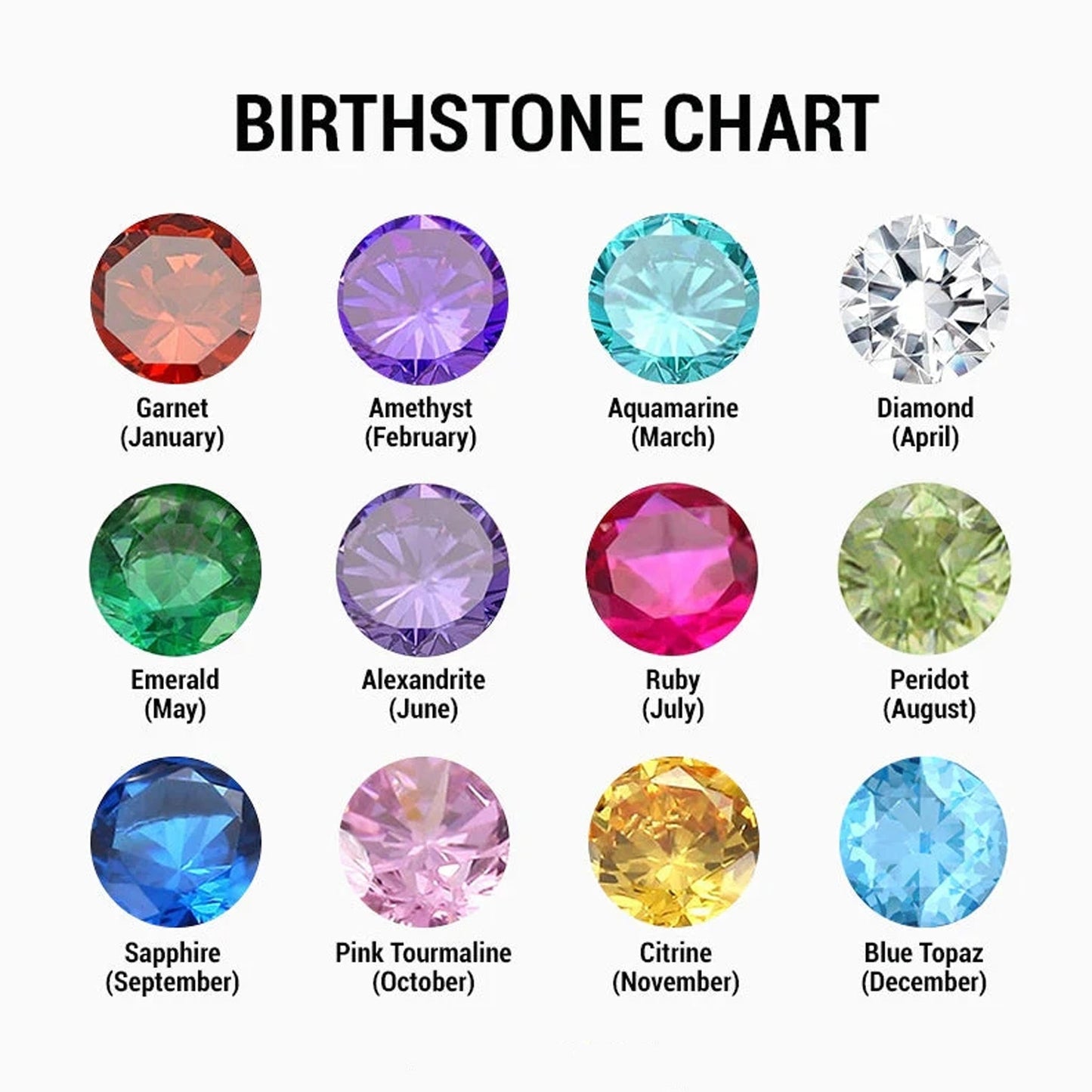 Husband & Wife Linking Birthstone Bracelet