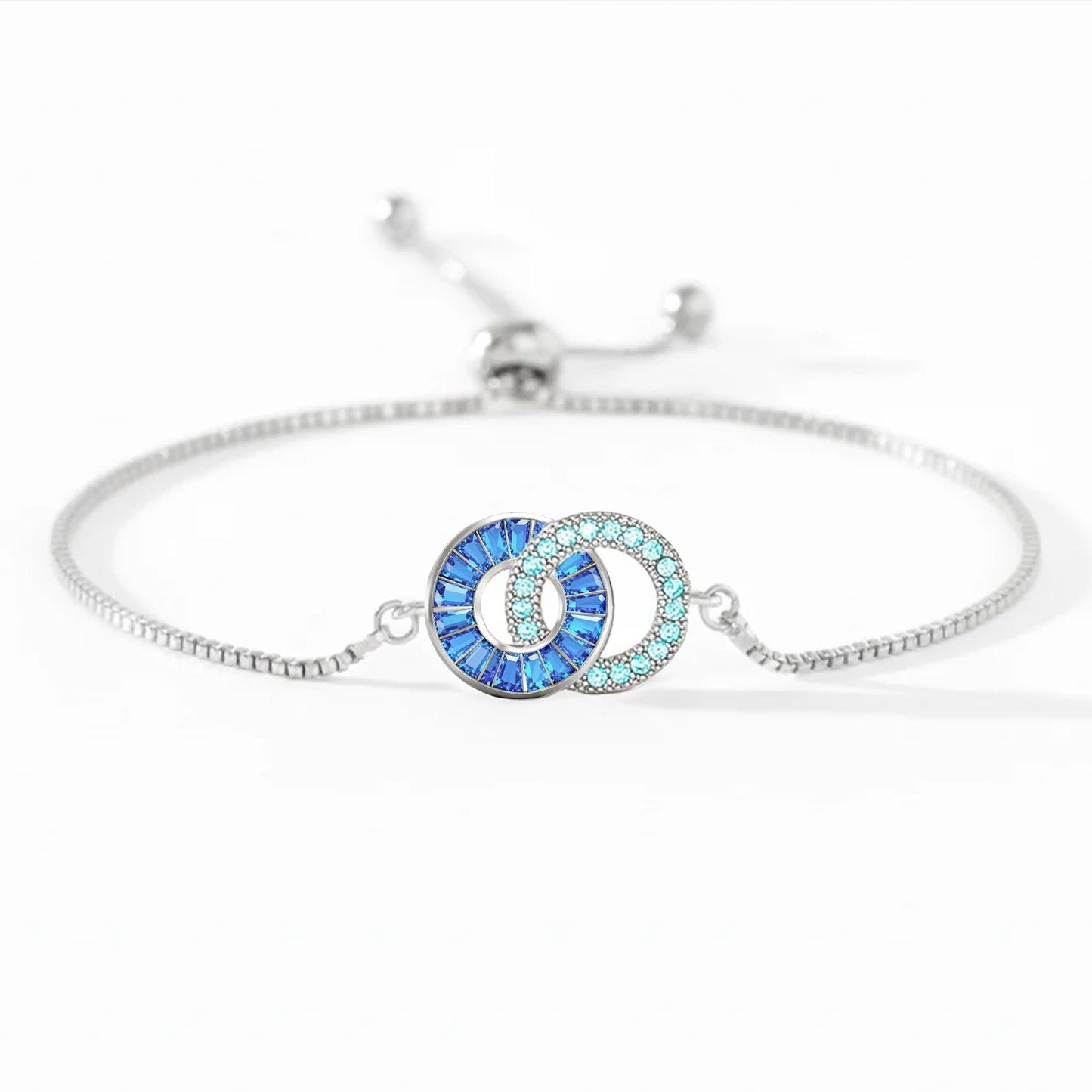 Husband & Wife Linking Birthstone Bracelet