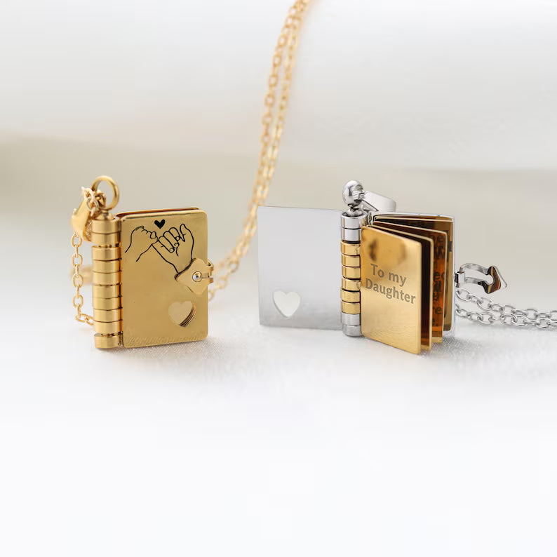 To My Daughter Story Book Necklace