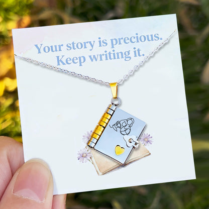 To My Granddaughter Story Book Necklace
