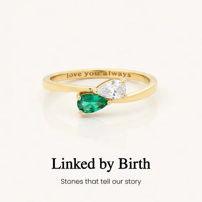 Custom Adjustable Birthstone Ring