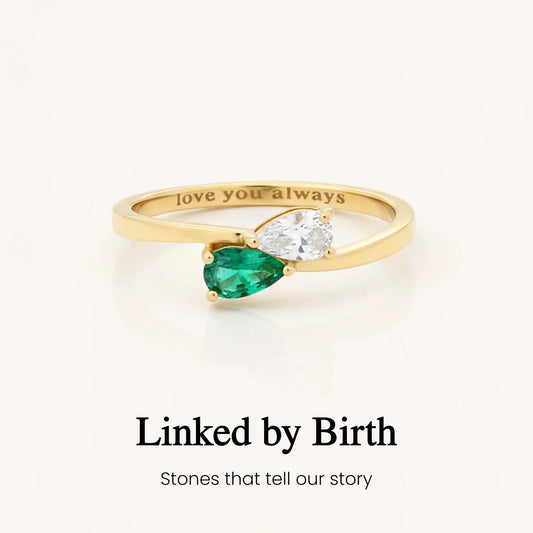 Custom Adjustable Birthstone Ring