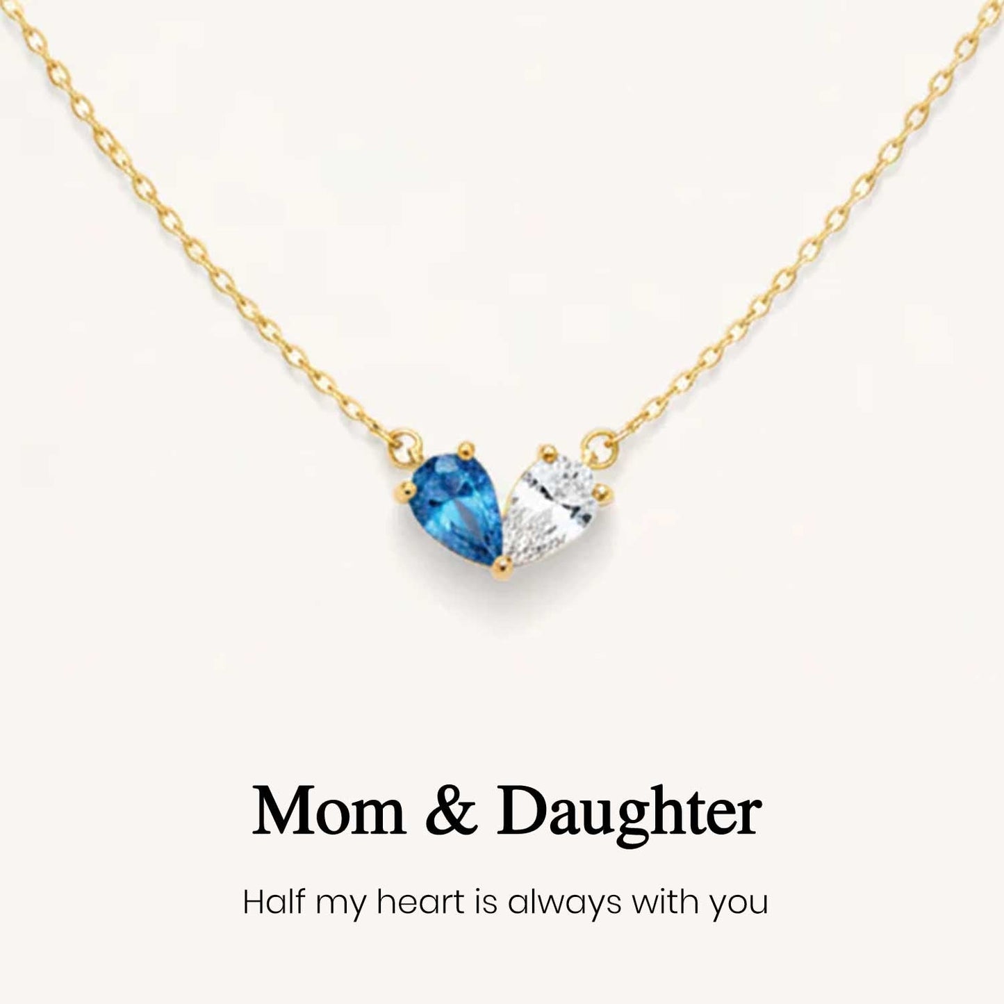 Custom Heart Birthstone Necklace