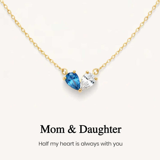 Custom Heart Birthstone Necklace