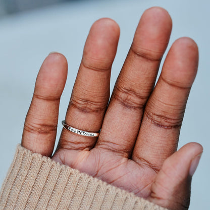 Fuck My Trauma Lotus Ring