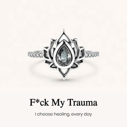 Fuck My Trauma Lotus Ring