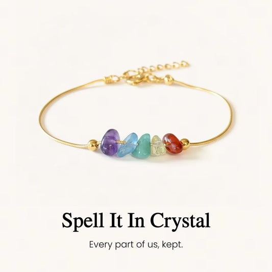 Girl Gang Spell Raw Crystal Bracelet