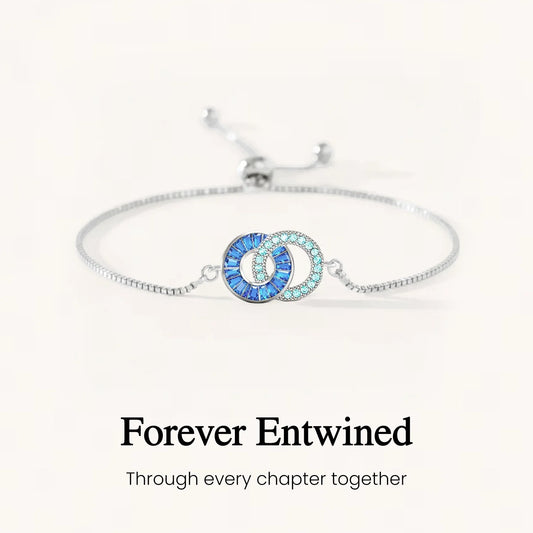 Husband & Wife Linking Birthstone Bracelet