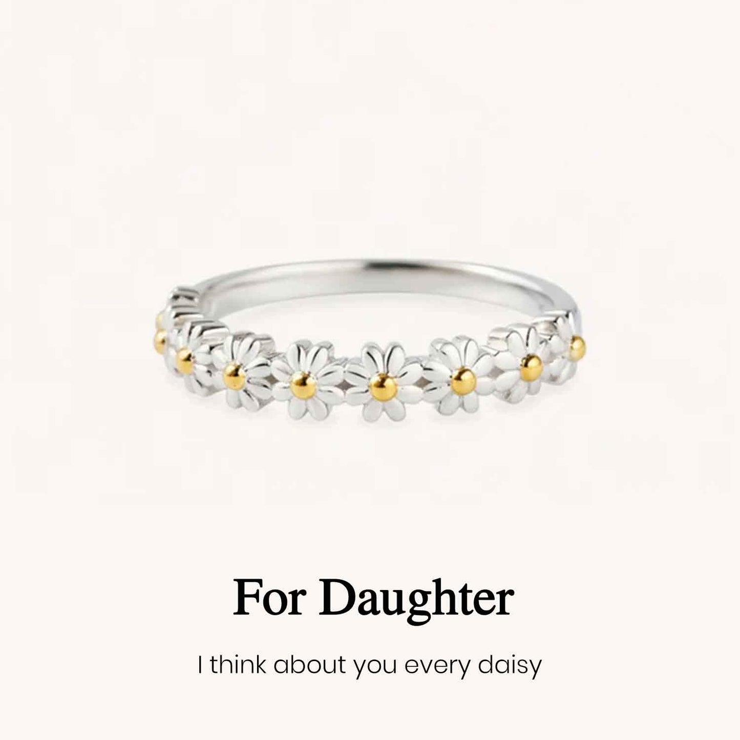 Love From Mom-I Think About You Every Daisy Ring