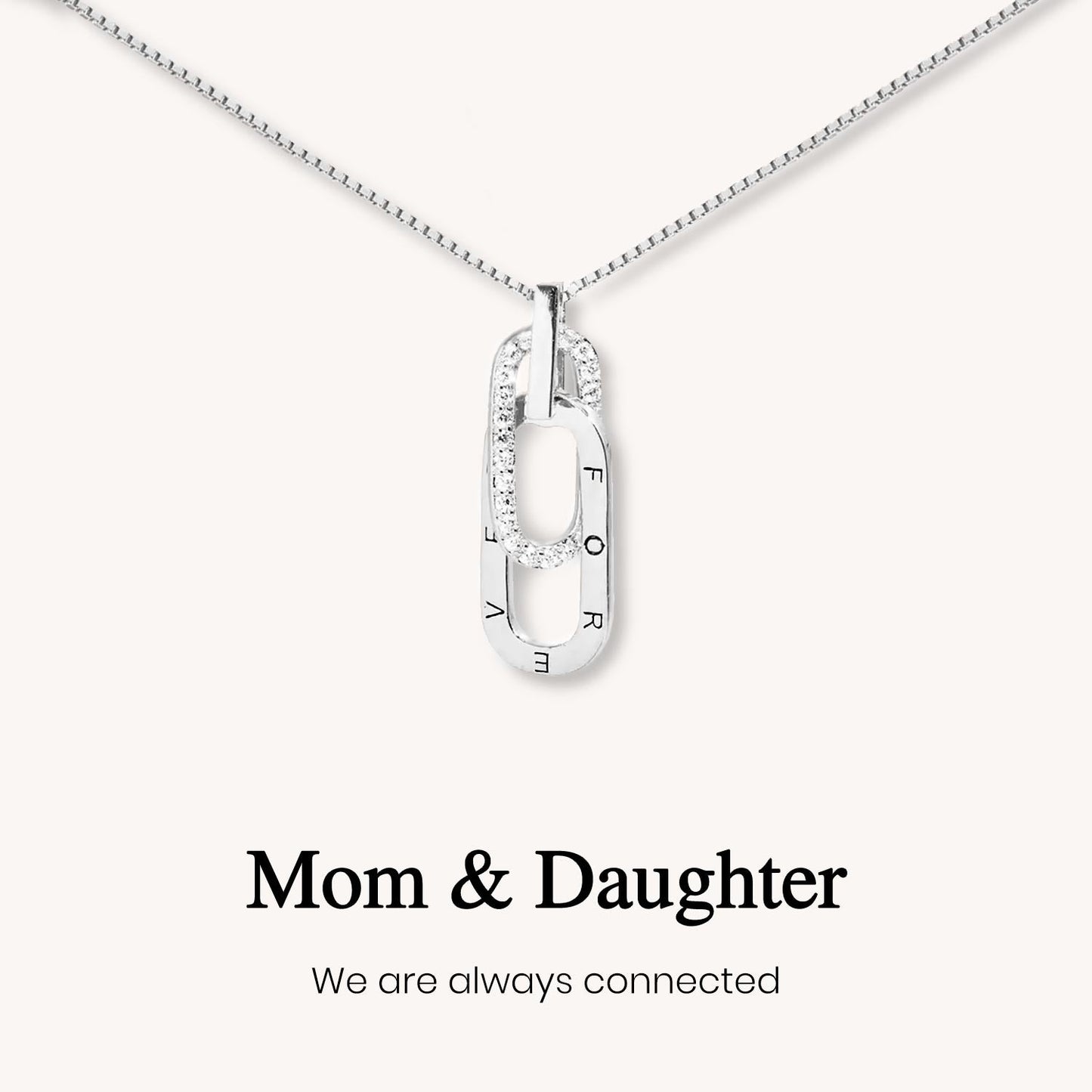 Mother & Daughter Forever Linked Together Beauty Necklace