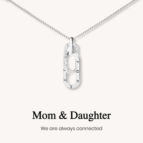 Mother & Daughter Forever Linked Together Beauty Necklace