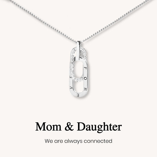 Mother & Daughter Forever Linked Together Beauty Necklace